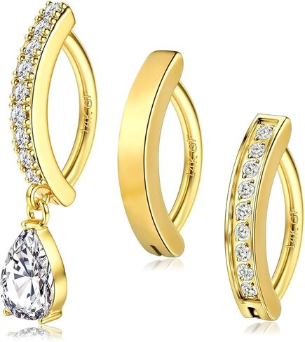 14K الذهب معبأ البطن زر الدائري 14G السرة الفولاذ المقاوم للصدأ الفرس حلقات البطن هوب تشيكوسلوفاكيا دمعة عكس البطن زر خواتم البطن الثقب مجوهرات للنساء ﻿ in Saudi Arabia