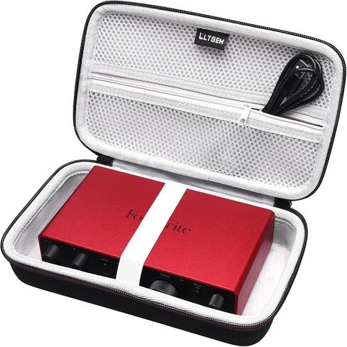 حافظة سفر صلبة LTGEM لجهاز Focusrite Scarlett 2i2 /Solo (الجيل الثالث) واجهة صوت USB (الحجم الداخلي: 7 * 4.7 * 1.5 بوصة) in Kuwait