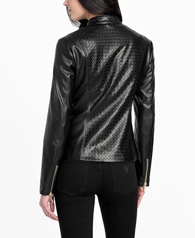 GUESS womens Mel Faux Leather Biker in Saudi Arabia