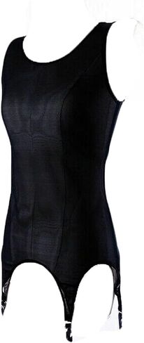 Women's Sexy Lingerie Sheer Bodysuit Mesh Vest Anti-Slip Vintage Suspender Garter Belt with 6 Adjustable Straps in Saudi Arabia