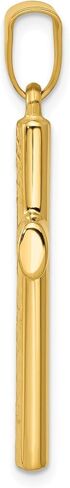 14K Yellow Gold Reversible Textured High Polished Cross Pendant, 36x18mm in Saudi Arabia