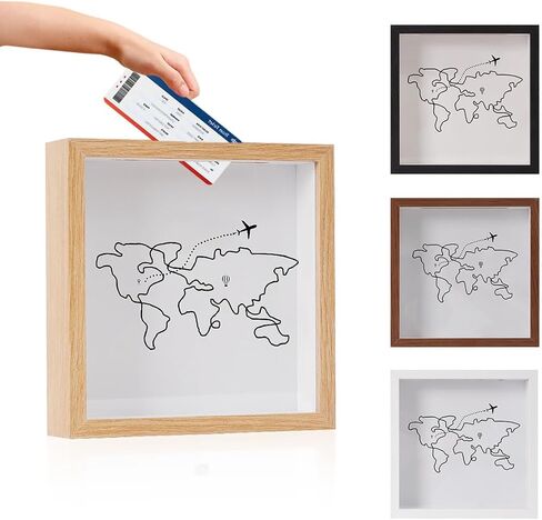 Travel Archive Picture Frame for Memories, Life in a Concert Travel Ticket Stub Shadow Box Travel Frame (5.9"x5.9") in Saudi Arabia