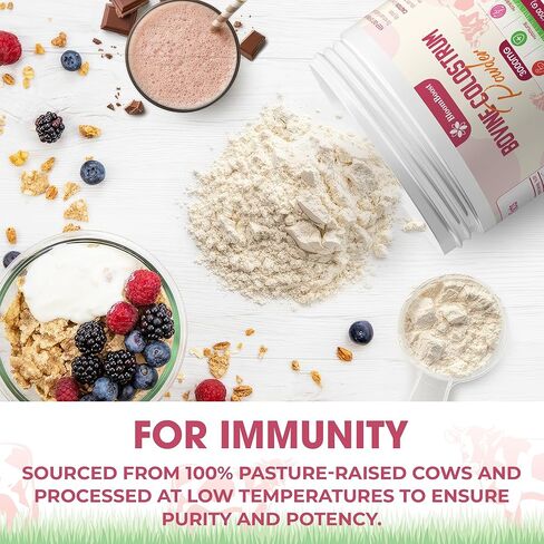 Bovine Colostrum Supplement, 3000mg per Serving, 200 Grams, Gut Health, Brain & Immune Health,Muscle Recovery & Wellness, Grass-Fed Colostrum Powder, Non-GMO, All-Natural in Saudi Arabia