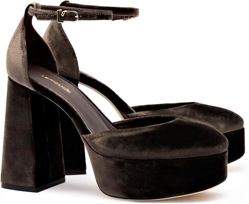 Larroudé Ari Pump In Expresso Velvet in Saudi Arabia
