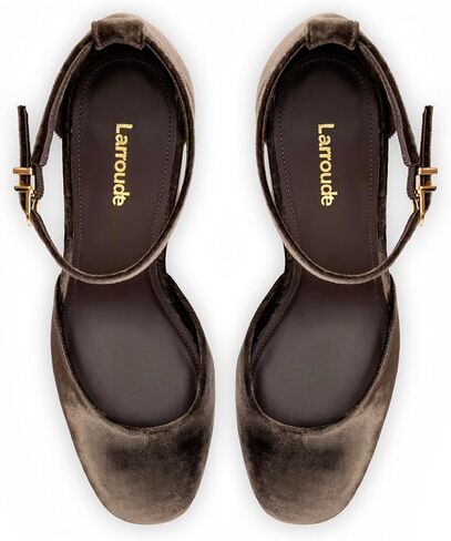 Larroudé Ari Pump In Expresso Velvet in Saudi Arabia