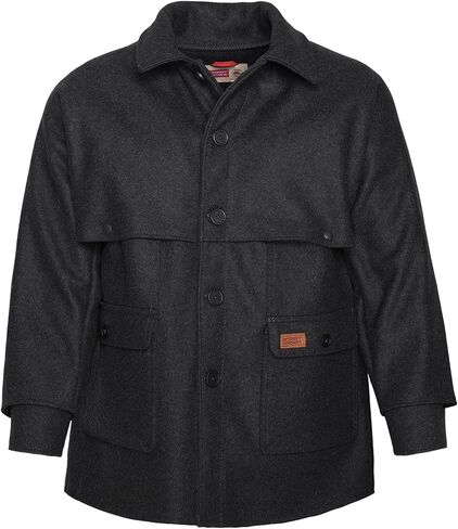 معطف Stormy Kromer The Double Mackinaw، صوف 100%، طبقة نصف الجسم، 6 جيوب، أزرار كبس مطلية بالنحاس الأسود، مقطوعة ومخيطة في الولايات المتحدة الأمريكية in Saudi Arabia