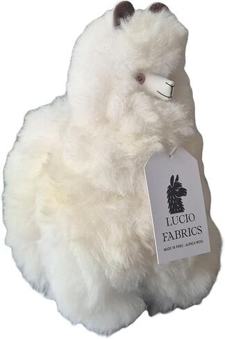 Colorful Andean Llama Ornament – Vibrant Peruvian Decorative Figurine with Traditional Pom-Pom – Festive Ethnic Home Décor Accent for Shelf, Table, or Hanging Display (9.8 | White) in Kuwait