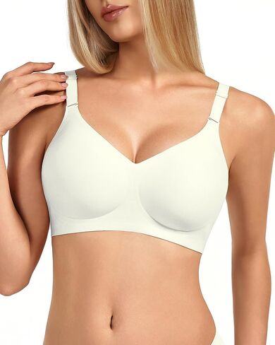 Women's Jelly Comfort Wireless Bra Full Coverage Push Up for All-Day Wear, No Underwire Everyday Bra with Light Support in Saudi Arabia