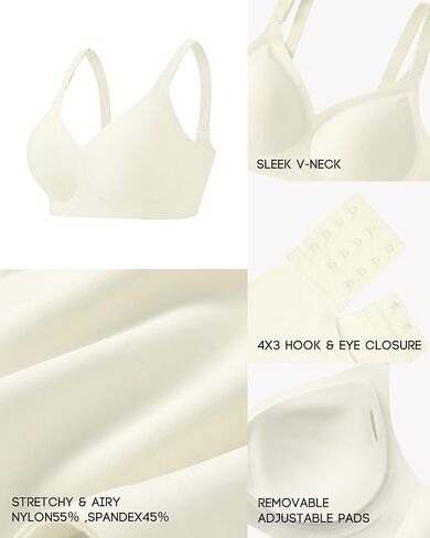 Women's Jelly Comfort Wireless Bra Full Coverage Push Up for All-Day Wear, No Underwire Everyday Bra with Light Support in Saudi Arabia