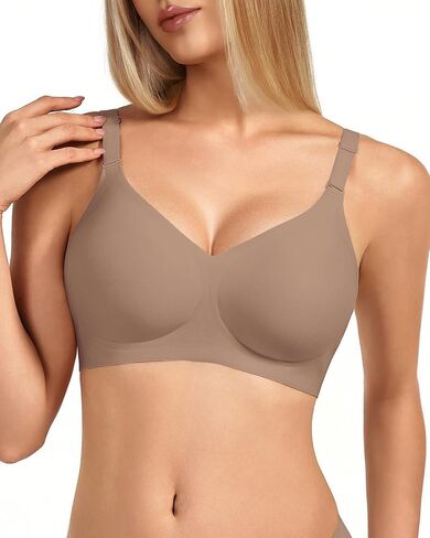 Women's Jelly Comfort Wireless Bra Full Coverage Push Up for All-Day Wear, No Underwire Everyday Bra with Light Support in Saudi Arabia