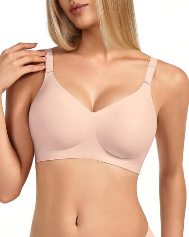 Women's Jelly Comfort Wireless Bra Full Coverage Push Up for All-Day Wear, No Underwire Everyday Bra with Light Support in Saudi Arabia