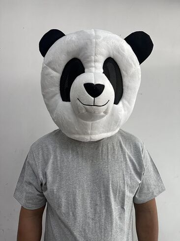 To.beone Plush Panda Costume Bear Animal Mask Mascot Head Halloween Christmas Dress in Saudi Arabia