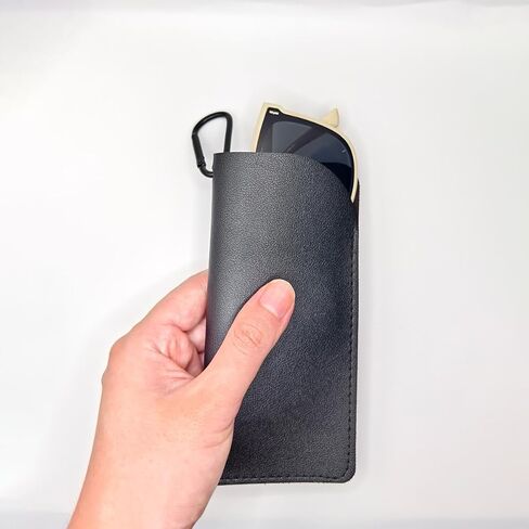 عبوتان من حافظة النظارات الشمسية المعلقة، باللون الأسود، وحامل تخزين النظارات in Kuwait