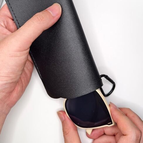 عبوتان من حافظة النظارات الشمسية المعلقة، باللون الأسود، وحامل تخزين النظارات in Kuwait