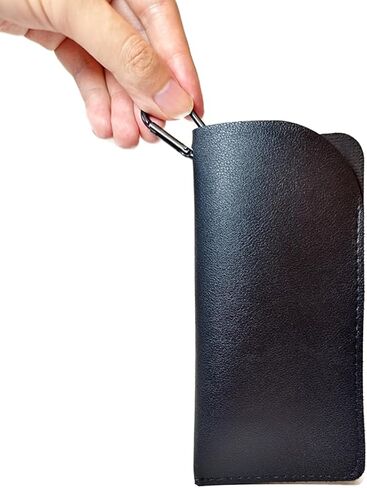 عبوتان من حافظة النظارات الشمسية المعلقة، باللون الأسود، وحامل تخزين النظارات in Kuwait