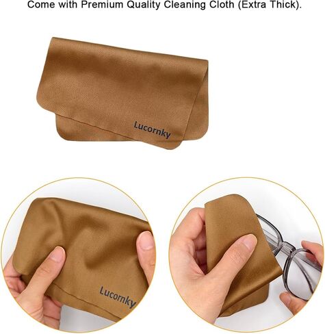 2 Pack Hanging Sunglasses Case, Black, Eyeglass Storage Holder in Saudi Arabia