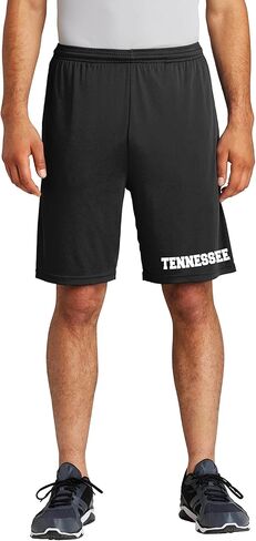 STUFF WITH ATTITUDE Tennessee Black Polyester MESH Pocket Gym Shorts in Saudi Arabia