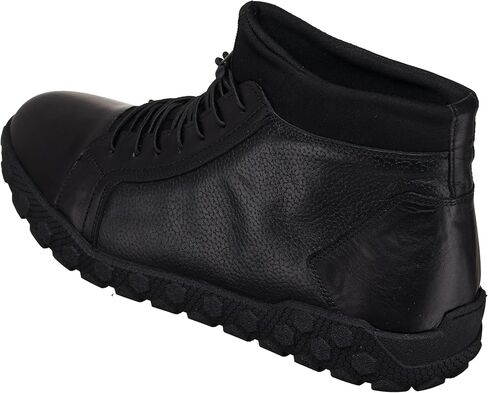 DALGALA Men's King Size Black Calfskin Handmade Men's Hightop Sneakers Casual Boots for Men in Saudi Arabia