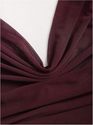 Floerns Women's Going Out Y2K Sexy Halter Dress Sleeveless Draped Ruched Side Tie Front Backless Party Mini Dresses in Saudi Arabia