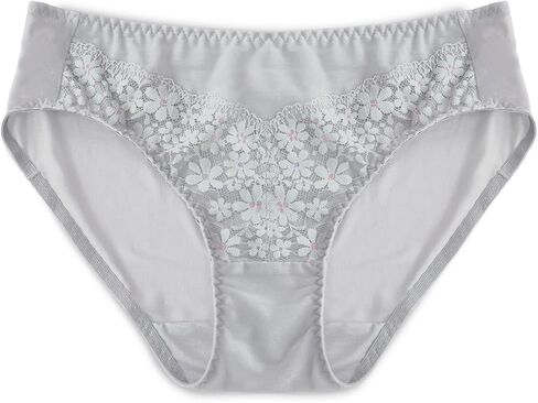100% Mulberry Silk Underwear, Silk Floral Lace Hipster, Ultra Breathable Bikini Panties for Women in Saudi Arabia