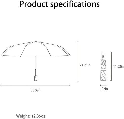 Umbrellas Windproof Travel, Light Portable and automatic Folding Rain Umbrella, All-weather UV protection,Waterproof Canopy - Fits Car & Backpack in Saudi Arabia