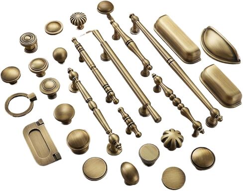 Wardrobe Brass Cabinet Door Bronze Handle Cabinet Single-Hole Handle(5397-128mm) in Saudi Arabia