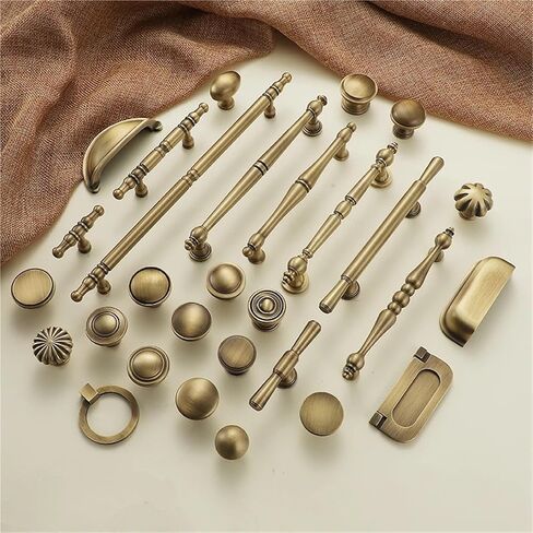 Wardrobe Brass Cabinet Door Bronze Handle Cabinet Single-Hole Handle(5397-128mm) in Saudi Arabia