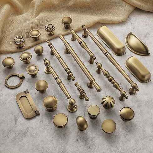 Wardrobe Brass Cabinet Door Bronze Handle Cabinet Single-Hole Handle(5397-128mm) in Saudi Arabia