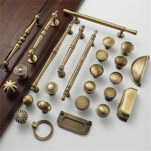 Wardrobe Brass Cabinet Door Bronze Handle Cabinet Single-Hole Handle(5397-128mm) in Saudi Arabia