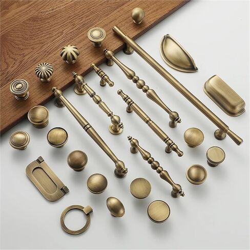 Wardrobe Brass Cabinet Door Bronze Handle Cabinet Single-Hole Handle(5397-128mm) in Saudi Arabia