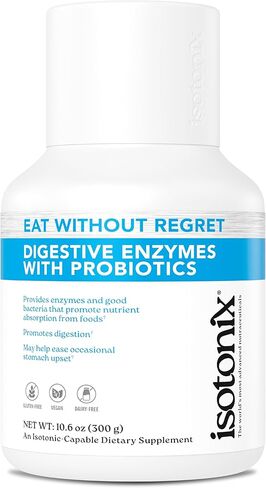 Isotonix® الإنزيمات الهاضمة مع البروبيوتيك | مركب DigeZyme® متعدد الإنزيمات وLactospore® Bacillus Coagulans | امتصاص العناصر الغذائية وتوازن القناة الهضمية وصحة الجهاز الهضمي | نباتي، خالي من الغلوتين | 90 حصة in Kuwait
