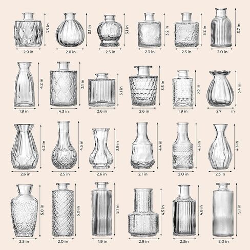 Bud Vase Set of 36PCS, Wedding Centerpieces for Tables Mini Clear Bud Vases for Flowers Small Flower Vases Suitable for Birthday Party Anniversary Wedding Baby Shower in Saudi Arabia