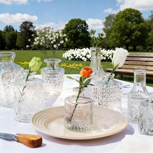 Bud Vase Set of 36PCS, Wedding Centerpieces for Tables Mini Clear Bud Vases for Flowers Small Flower Vases Suitable for Birthday Party Anniversary Wedding Baby Shower in Saudi Arabia