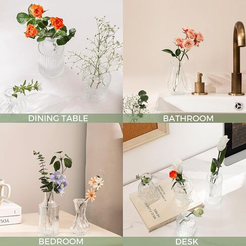 Bud Vase Set of 36PCS, Wedding Centerpieces for Tables Mini Clear Bud Vases for Flowers Small Flower Vases Suitable for Birthday Party Anniversary Wedding Baby Shower in Saudi Arabia