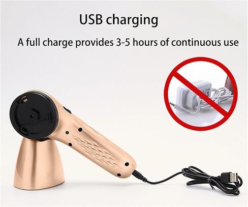 ملمع الأحذية الكهربائي - جهاز محمول للعناية بالجلد مع شحن USB، محرك بسرعتين، ستة رؤوس فرشاة للأحذية والإكسسوارات in Kuwait