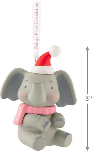 Hallmark Keepsake Christmas Ornament 2025, Baby Girl's First Christmas Elephant 2025 in Saudi Arabia