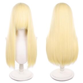 020-لون أحمر عميق مع الانفجارات الطويلة 60 سنتيمتر/1.96 قدم متوسط ​​طول شعر مستعار أنيمي مقاومة للحرارة شعر مستعار اصطناعي مستقيم in Kuwait