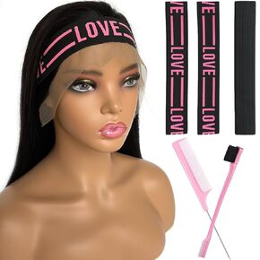 5 Piece Wig Band Set - Elastic Melt Bands for Lace Front Wigs, Edge Wrap to Lay and Keep Wigs in Place (Lovegold) in Saudi Arabia