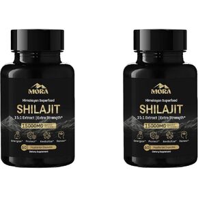 مورا هيمالايا شيلاجيت كبسولات | 70 ٪+ حمض فولفيك ، 85+ تتبع المعادن | عشب الايورفيدا الطبيعي للطاقة ودعم المناعة والحيوية والعافية | 60 كبسولة مع مختبر الطرف الثالث تم اختبارها in Kuwait