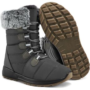 Womens Winter Snow Boots 2026: Waterproof Mid Calf All-day Comfort Warm Fur Lined Outdoor Shoes for Walking in Kuwait