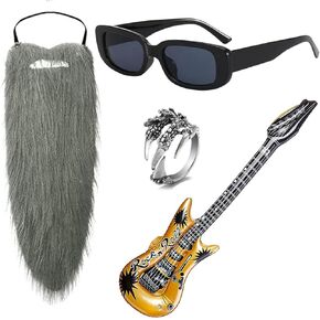 Rocker Costumes, Rockstar Halloween Costumes, Rock and Roll Accessories, for 80s Concert Rock-n-roll Theme Party in Saudi Arabia