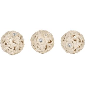 Openwork Orbs Ivory/Gold Set of Three in Kuwait