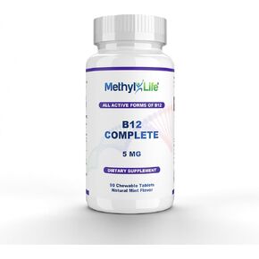 ميثيل-لايف B12 قوة احترافية كاملة نشطة B12 تكفي لمدة 3 أشهر. مضغ. 2.5 مجم ميثيل كوبالامين ميثيل، 1.25 مجم هيدروكسي ب12 و 1.25 مجم أدينوسيل كوبالامين in Kuwait