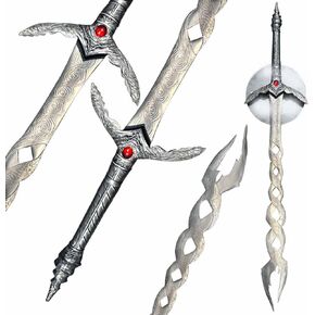 سيف Godslayer's Greatsword مقاس 43.5 بوصة - سلاح طبق الأصل معدني بالكامل 1:1 مع حامل على الحائط - يمكن تجميعه وشفرة مملة كهدية in Kuwait