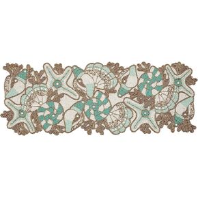 Beaded Table Runner 36inch,Glitz Table Runner,Decorative Table Runner,Farmhouse Decor Table Runner,Rustic Bridal Shower Beaded Table Runner,Beaded Christmas Table runner-13x36 Grey/Dk Grey in Kuwait