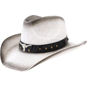 قبعة رعاة البقر الغربية للنساء والرجال من القش وقبعات رعاة البقر من الدنيم لأزياء روديو قبعة راعية البقر مع حافة واسعة للفتيات in Kuwait