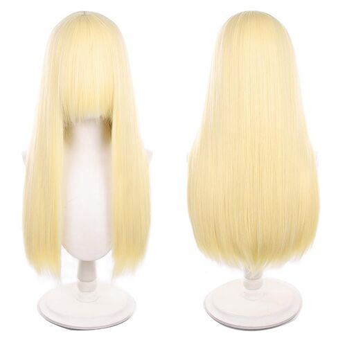 020-لون أحمر عميق مع الانفجارات الطويلة 60 سنتيمتر/1.96 قدم متوسط ​​طول شعر مستعار أنيمي مقاومة للحرارة شعر مستعار اصطناعي مستقيم in Kuwait