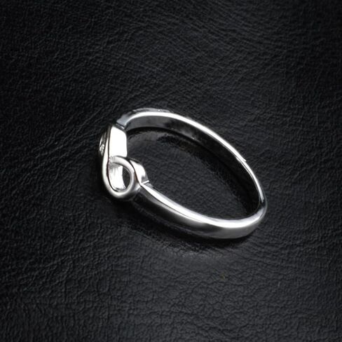 CCBFY 18k White Gold Plated 925 Sterling Silver Rings for Women Promise Rings for Her, Stackable Wedding Bands Rings for Women Infinity Forever Love Knot Ring in Saudi Arabia