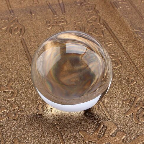 40mm Magic Crystal Ball, Asian Rare Quartz Sphere Transparent Decorative Witch Ball with Stand Base for Collection of Feng Shui Items Divinations Meditation Xmas Halloween in Saudi Arabia