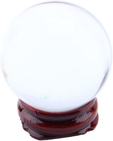 40mm Magic Crystal Ball, Asian Rare Quartz Sphere Transparent Decorative Witch Ball with Stand Base for Collection of Feng Shui Items Divinations Meditation Xmas Halloween in Saudi Arabia
